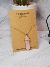 Load image into Gallery viewer, Rose Quartz Point Necklace Genuine Handmade