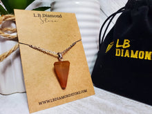 Load image into Gallery viewer, Crystal Necklace Silver Wire Carnelian Stone Healing Crystal Necklace