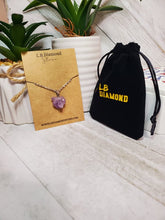 Load image into Gallery viewer, Natural RAW Amethyst pendant necklace, natural Amethyst stone necklace