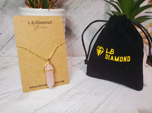 Load image into Gallery viewer, Rose Quartz Point Necklace Genuine Handmade