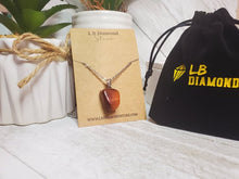 Load image into Gallery viewer, Crystal Necklace Silver Wire Carnelian Stone Irregular Crystal Necklace