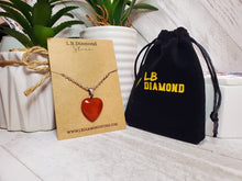 Load image into Gallery viewer, Crystal Necklace Silver Wire Carnelian Heart Healing Crystal Necklace