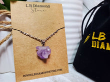 Load image into Gallery viewer, Natural RAW Amethyst pendant necklace, natural Amethyst stone necklace