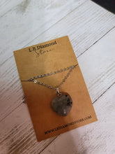 Load image into Gallery viewer, Natural Handmade Crystal Necklace Labradorite Heart Shaped