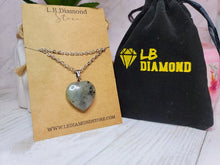 Load image into Gallery viewer, Natural Handmade Crystal Necklace Labradorite Heart Shaped