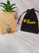 Load image into Gallery viewer, Irregular shaped Labradorite Pendant Necklace Silver tone Handmade