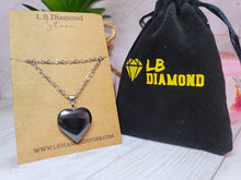 Load image into Gallery viewer, Natural Handmade Crystal Necklace Hematite Heart shaped Necklace