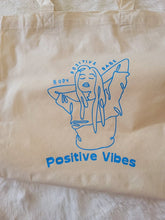 Load image into Gallery viewer, Positive Vibes Aesthetic Tote Bag Reusable  Eco Friendly