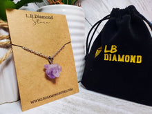 Load image into Gallery viewer, Natural RAW Amethyst pendant necklace, natural Amethyst stone necklace