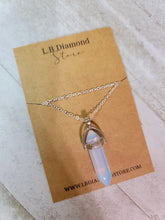 Load image into Gallery viewer, Opal Healing Crystal Point Necklace Gold tone Handmade