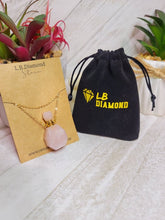 Load image into Gallery viewer, Perfume Bottle Crystal Rose Quartz Necklace Handmade, Genuine Stone