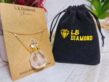 Load image into Gallery viewer, Perfume Bottle Crystal Clear Quartz Necklace Handmade, Genuine Stone