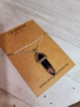 Load image into Gallery viewer, Natural Fluorite Purple & green Handmade Point Necklace