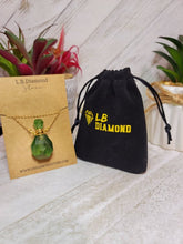 Load image into Gallery viewer, Perfume Bottle Crystal Green Fluorite Necklace Handmade, Genuine Stone