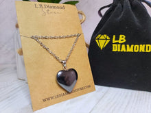 Load image into Gallery viewer, Natural Handmade Crystal Necklace Hematite Heart shaped Necklace