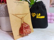 Load image into Gallery viewer, RAW Carnelian pendant necklace, Natural Handmade Necklace