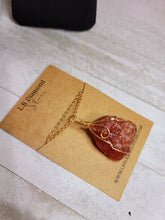 Load image into Gallery viewer, RAW Carnelian pendant necklace, Natural Handmade Necklace