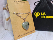 Load image into Gallery viewer, Natural Handmade Crystal Necklace Labradorite Heart Shaped
