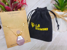 Load image into Gallery viewer, Perfume Bottle Crystal Amethyst Necklace Handmade, Genuine Stone