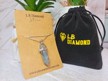 Load image into Gallery viewer, Labradorite Point Necklace Genuine Handmade Silver Tone
