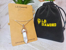 Load image into Gallery viewer, Silver Wire Wrapped Howite Healing Crystal Point Necklace
