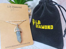 Load image into Gallery viewer, Labradorite Point Necklace Genuine Handmade Silver Tone