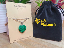 Load image into Gallery viewer, Crystal Necklace Silver Wire Malachite Heart Healing Crystal Necklace