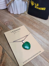 Load image into Gallery viewer, Crystal Necklace Silver Wire Malachite Heart Healing Crystal Necklace