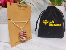 Load image into Gallery viewer, Handmade Carnelian Cage Necklace Silver Tone Cute trendy necklace