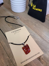 Load image into Gallery viewer, Crystal Necklace Silver Leather Carnelian Irregular Stone Healing Crystal Necklace