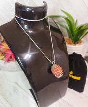 Load image into Gallery viewer, Handmade Carnelian Cage Necklace Silver Tone Cute trendy necklace