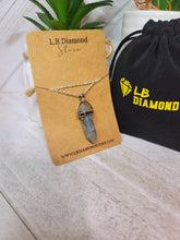 Load image into Gallery viewer, Labradorite Point Necklace Genuine Handmade Silver Tone
