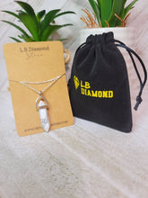 Load image into Gallery viewer, Silver Wire Wrapped Howite Healing Crystal Point Necklace