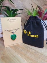 Load image into Gallery viewer, Crystal Necklace Silver Wire Malachite Heart Healing Crystal Necklace