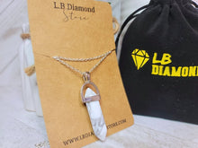 Load image into Gallery viewer, Silver Wire Wrapped Howite Healing Crystal Point Necklace
