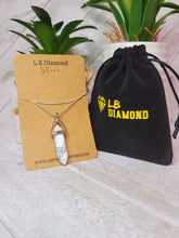 Load image into Gallery viewer, Silver Wire Wrapped Howite Healing Crystal Point Necklace