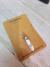 Load image into Gallery viewer, Silver Wire Wrapped Howite Healing Crystal Point Necklace