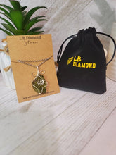Load image into Gallery viewer, Genuine Moldavite Necklace 100 % Natural Sterling Silver