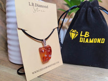 Load image into Gallery viewer, Crystal Necklace Silver Leather Carnelian Irregular Stone Healing Crystal Necklace