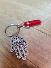 Load image into Gallery viewer, Carnelian Natural Healing Stone Keychain For Protection