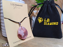Load image into Gallery viewer, Crystal Necklace Silver Leather Carnelian Irregular Stone Healing Crystal Necklace