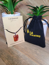 Load image into Gallery viewer, Crystal Necklace Silver Leather Carnelian Irregular Stone Healing Crystal Necklace