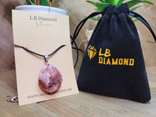 Load image into Gallery viewer, Crystal Necklace Silver Leather Carnelian Irregular Stone Healing Crystal Necklace