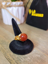 Load image into Gallery viewer, Carnelian Wire Wrap Healing Crystal Rings (Adjustable)