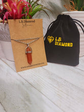 Load image into Gallery viewer, Handmade Carnelian Point Necklace Silver Tone Point Pendant Necklace