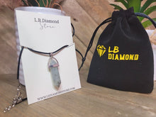 Load image into Gallery viewer, Labradorite Point Necklace Genuine Handmade Leather Necklace