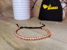 Load image into Gallery viewer, Hematite Bracelet, Beaded bracelet for concentration & Focus Rose Gold Tone