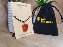 Load image into Gallery viewer, Crystal Necklace Silver Leather Carnelian Irregular Stone Healing Crystal Necklace