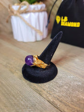 Load image into Gallery viewer, Amethyst Wire Wrap Healing Crystal Rings (Adjustable)