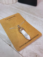 Load image into Gallery viewer, Silver Wire Wrapped Howite Healing Crystal Point Necklace
